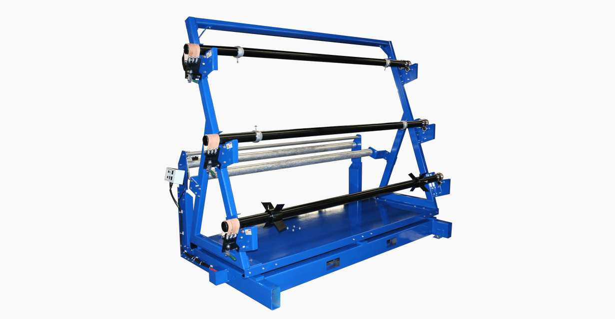 EASTMAN Roll Stand, 3-Roll
The Roll Stand System allows the user to easily handle rolled goods for spreading onto the cutting system