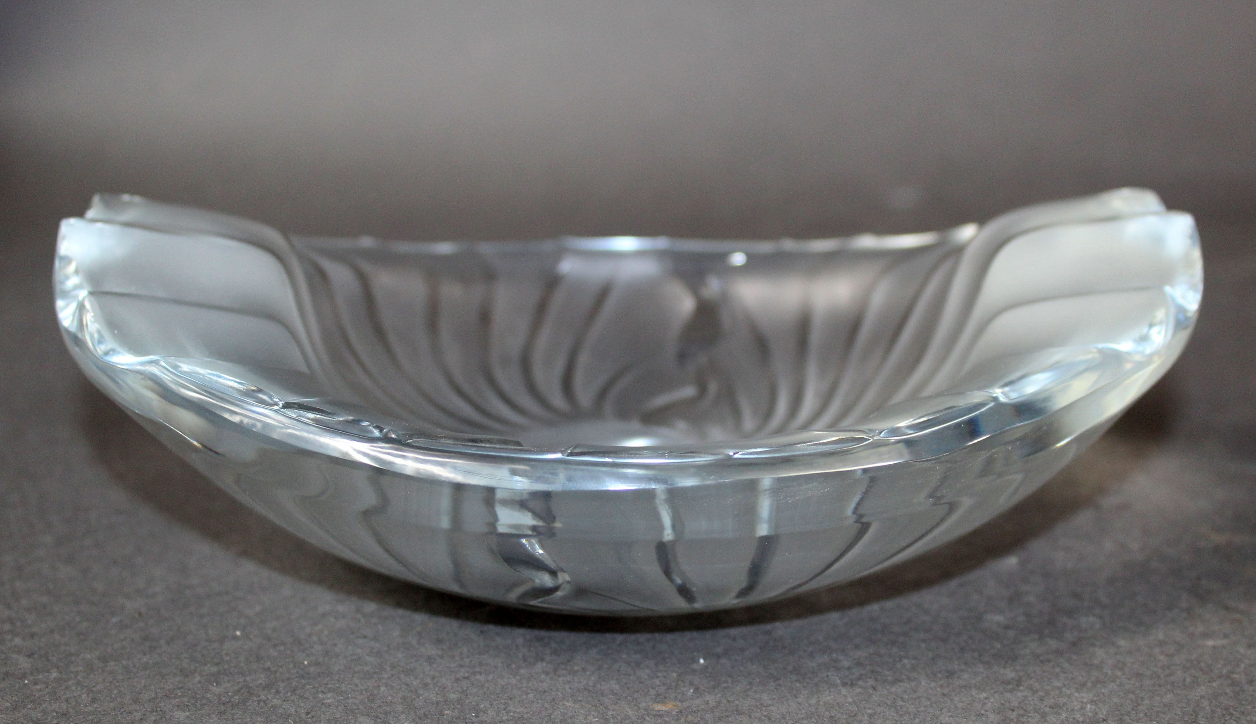 Lalique crystal Nancy cendrier oval bowl