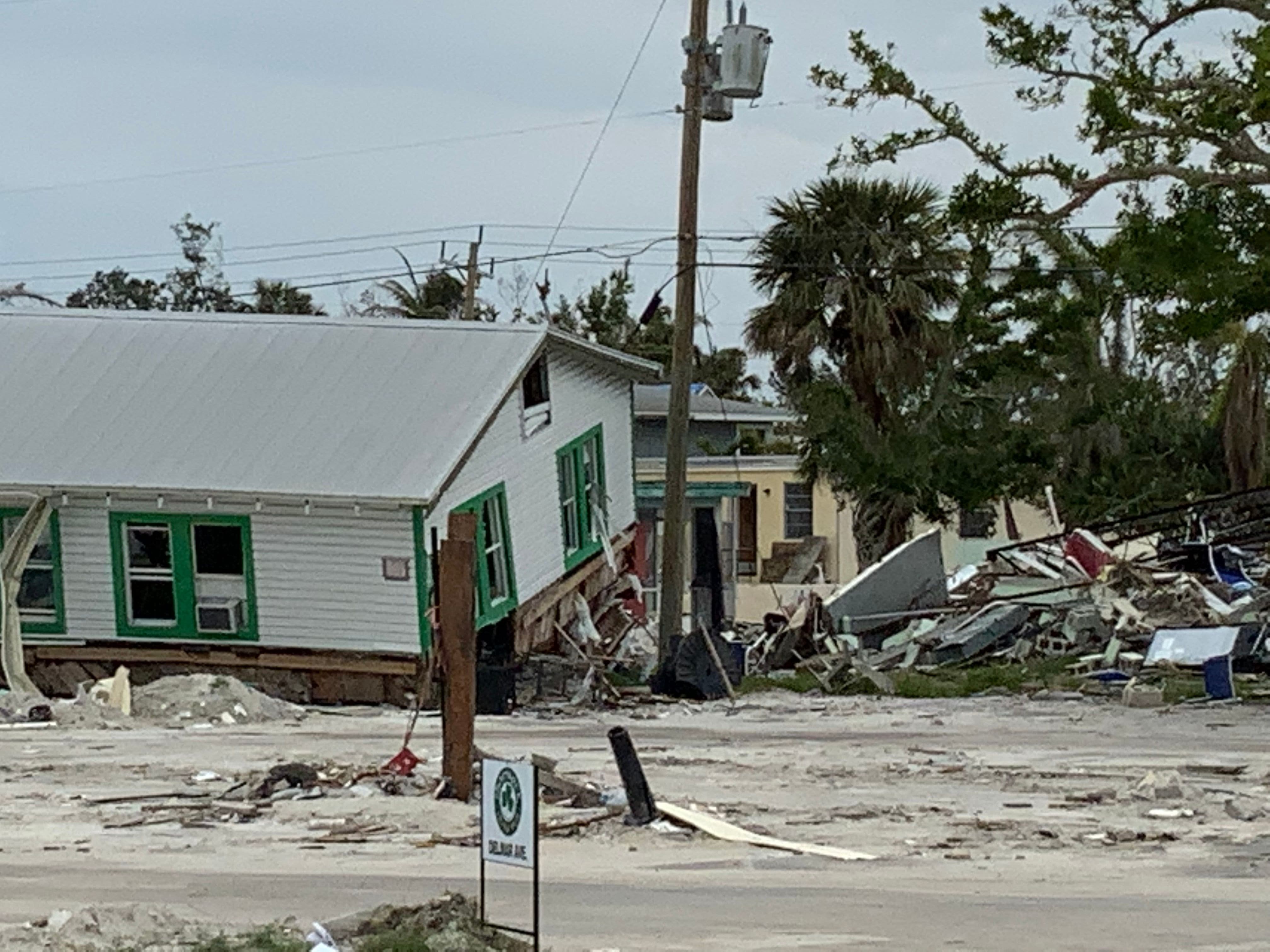 A Home Damaged By Hurricane