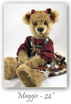Maggie-hand crafted 24 inch mohair artist bear from my raggedy bears collection