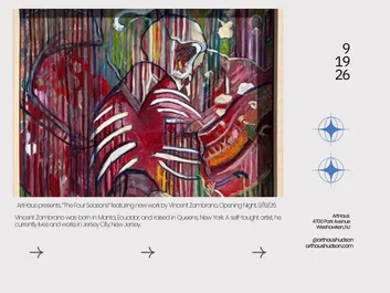 Colorful abstract artwork by Vincent Zambrano presents a vibrant