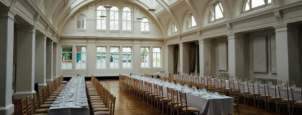 Event Hall With Decorated Tables