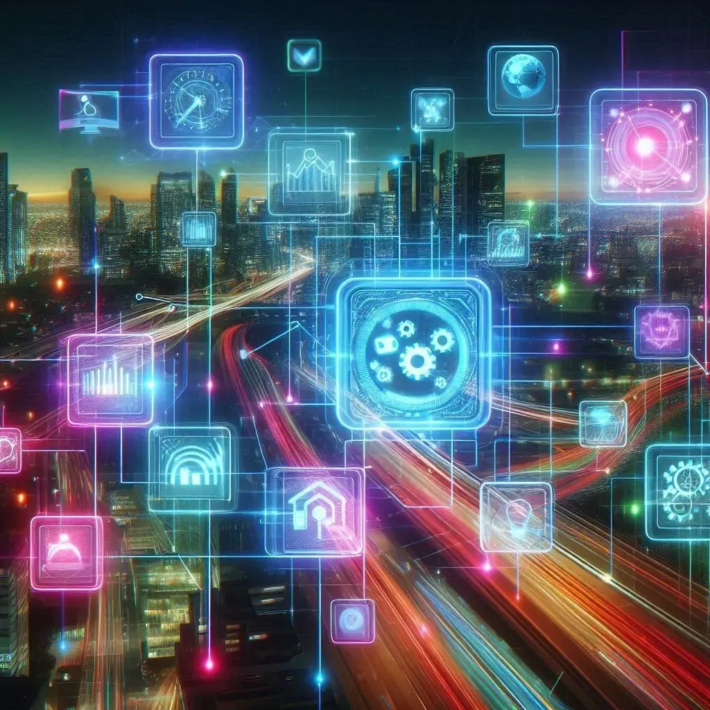 futuristic digital landscape